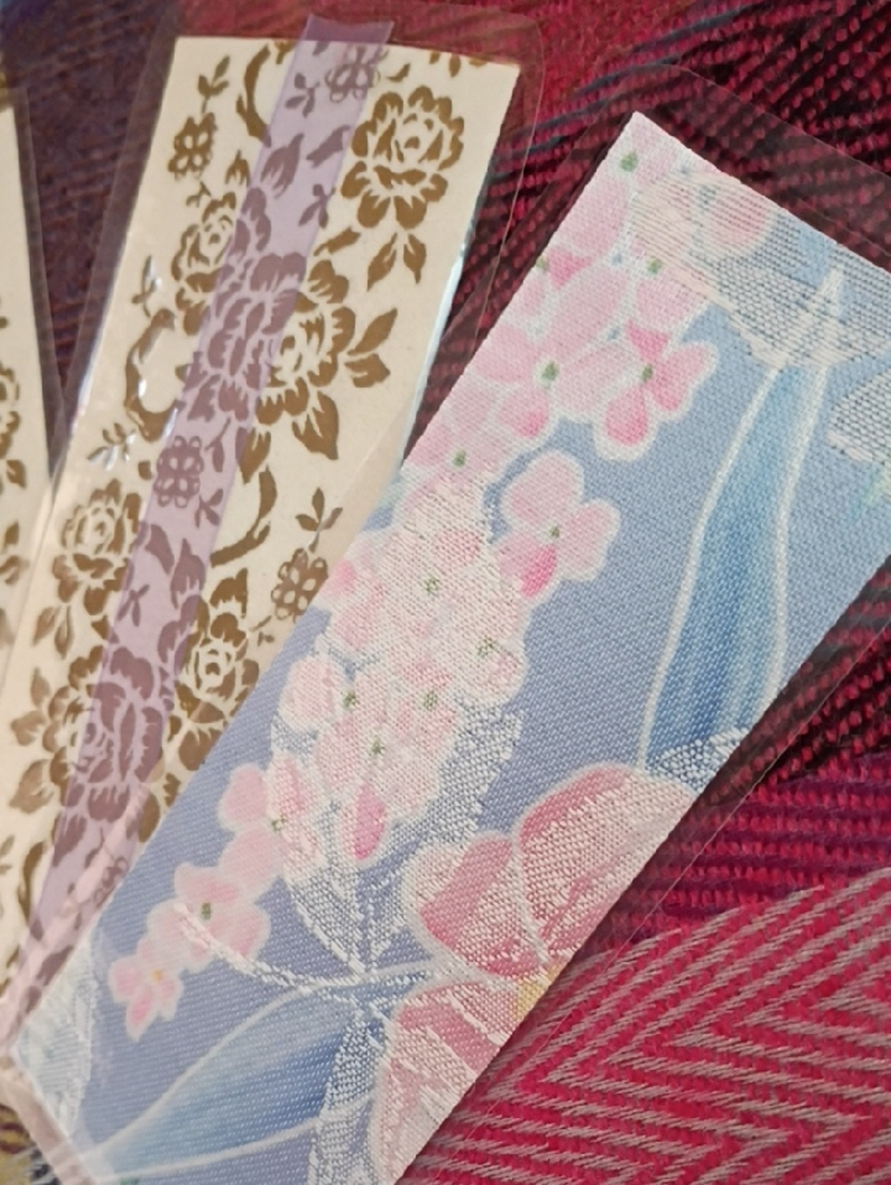 Free Handmade Vintage Ribbon Repurposed Bookmarks Set 📚 - Picture 2 of 4